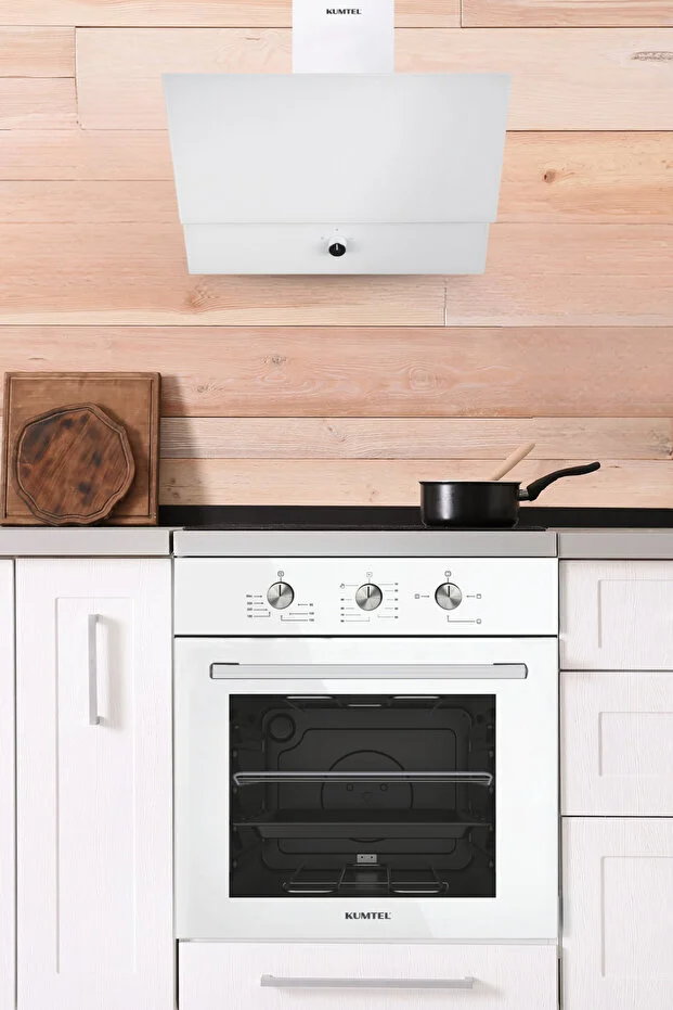 Dizayn Beyaz Cam Ankastre Set